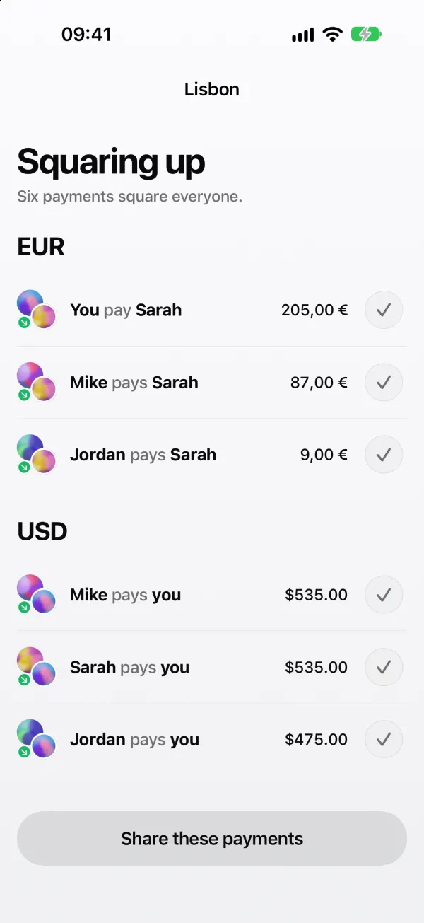 Squaring up for a Lisbon trip: a euro plan and a separate dollar plan